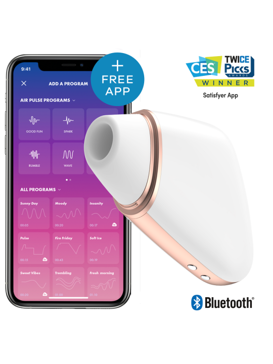 STIMOLATORE CLITORIDE - SATISFYER CONNECT - LOVE TRIANGLE - WHITE / GOLD STIMOLATORE CLITORIDE - SATISFYER CONNECT - LOVE TRIANGLE - WHITE / GOLD